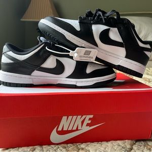 Panda (black and white) Nike dunks, 8.5 women’s, brand new, never worn